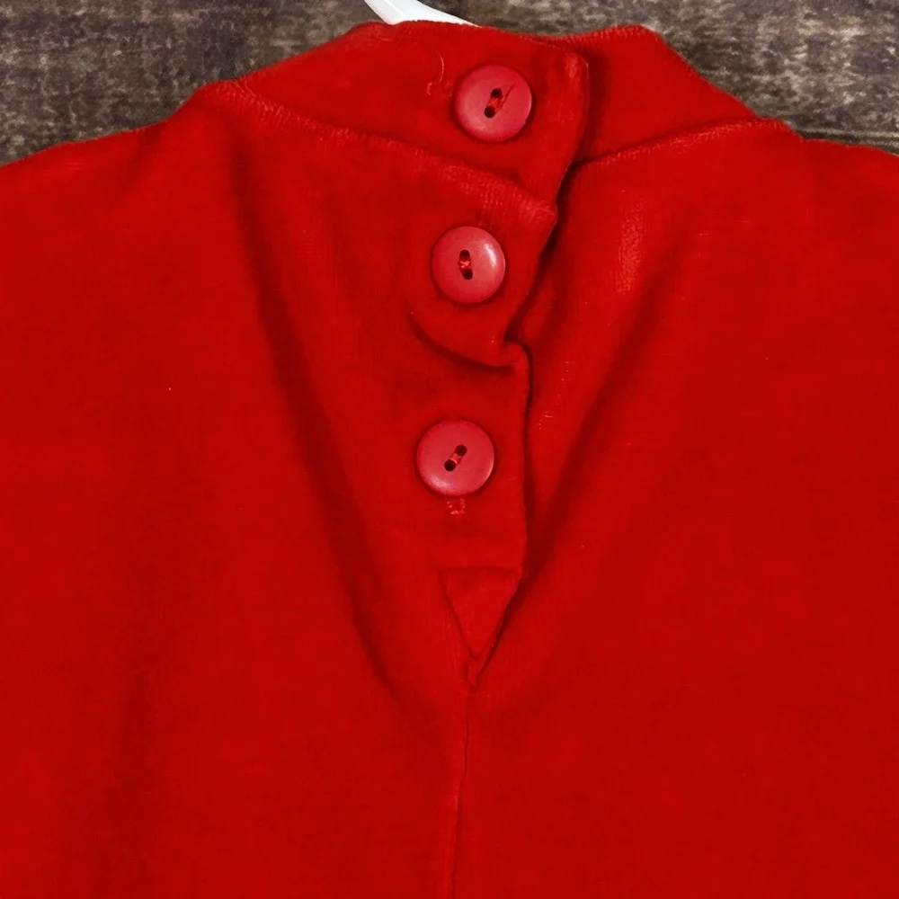 Vintage OshKosh B'gosh Red Velour Holiday Toy Soldier‎ Romper 3-6M Christmas